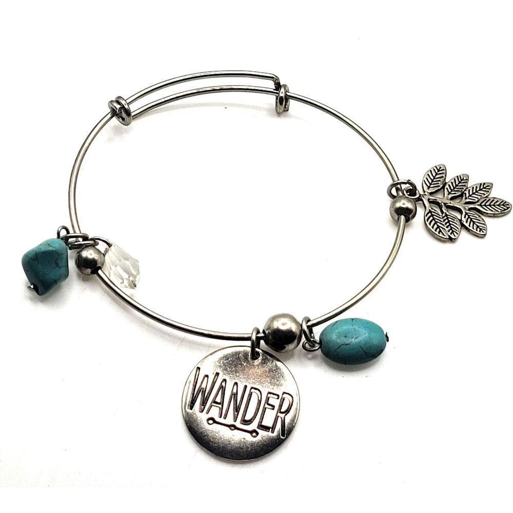 Wire Charm Bracelet Wander Southwestern 2.7in wide